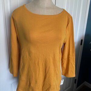 NWT Women's Talbots Pima Cotton Crewneck l/s tee size LP